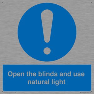 Open the blinds and use natural light